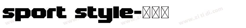 sport style字体转换